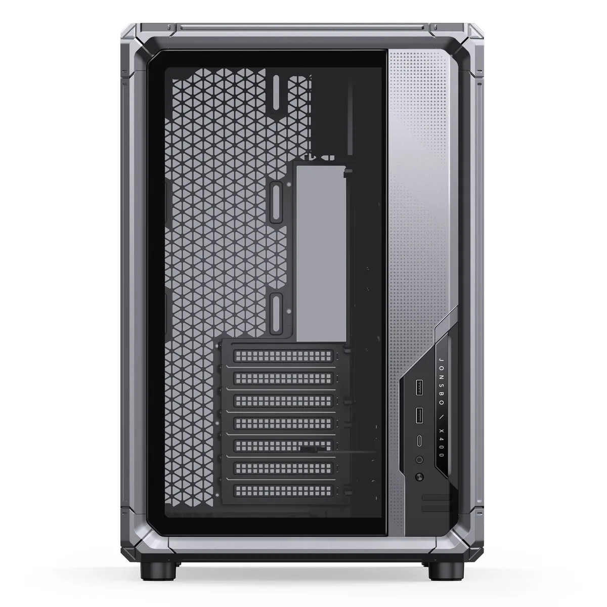 Jonsplus X400 ATX Mid-Tower, Tempered Glass - Grey 3