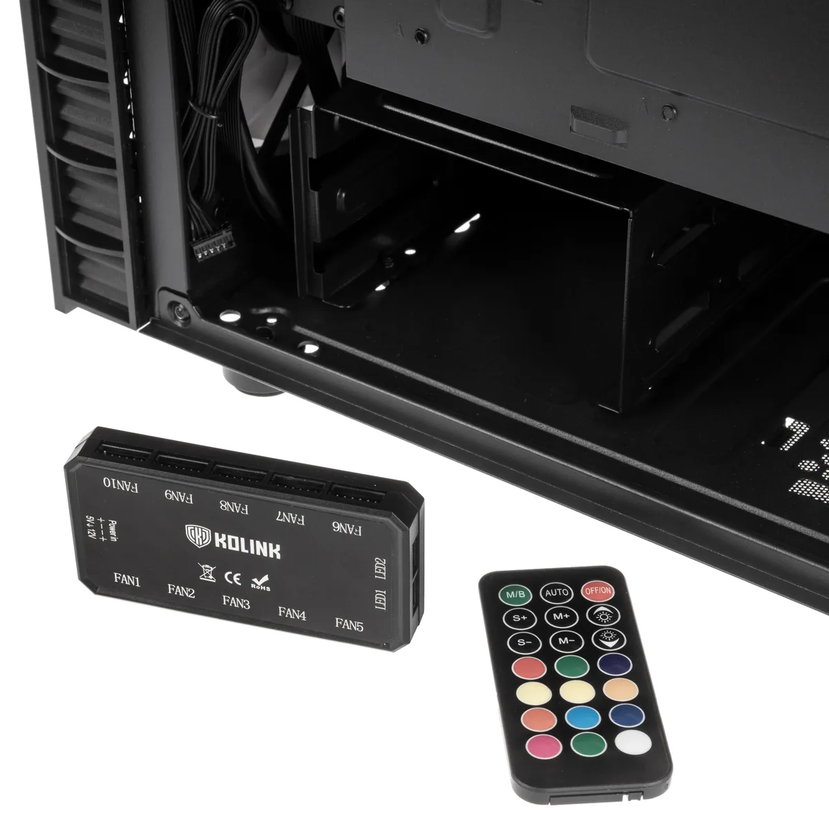 Kolink Observatory Lite Mesh ARGB Midi Tower Gaming Case - Black 10