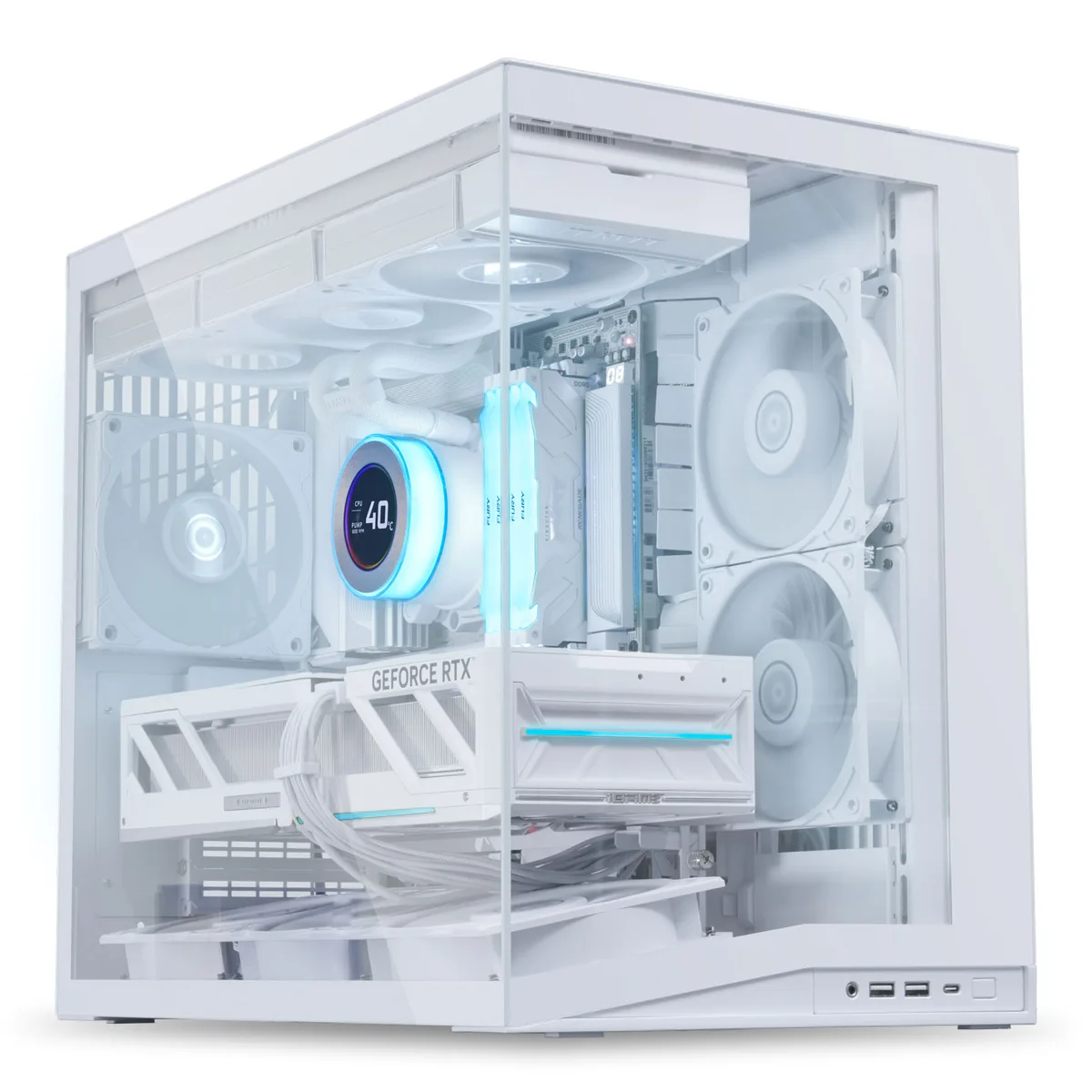 Lian Li O11 Dynamic Mini V2 Flow Midi-Tower Case - White 2