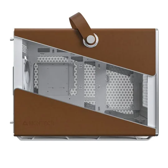 Montech Heritage Pro White Tempered Glass/Leather MicroATX Case 2