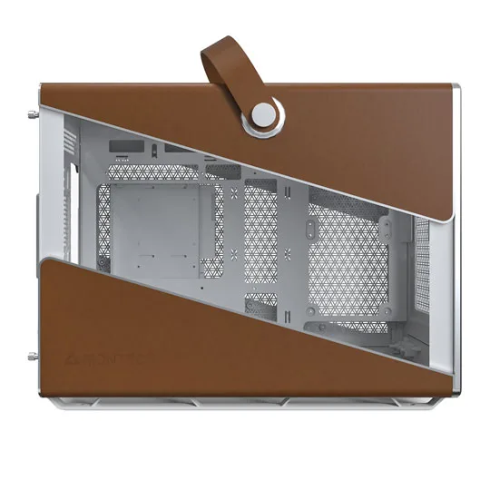 Montech Heritage White Tempered Glass/Leather MicroATX Case 2