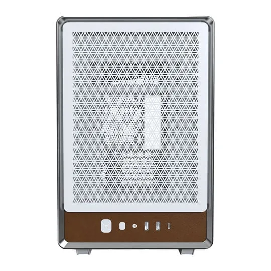 Montech Heritage White Tempered Glass/Leather MicroATX Case 3