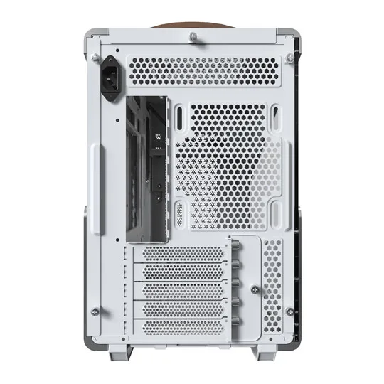 Montech Heritage White Tempered Glass/Leather MicroATX Case 4