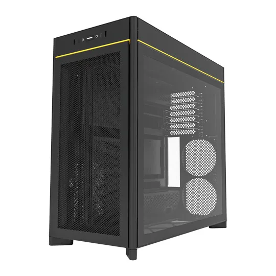 Montech HS01 Black Reversible Mid Tower PC Case 2