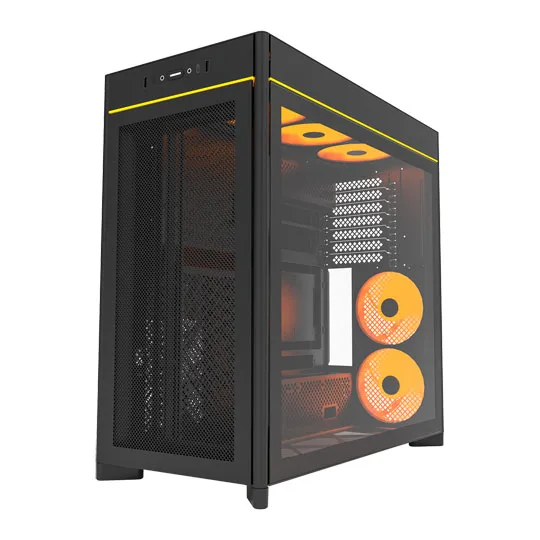 Montech HS01 PRO Black Reversible Mid Tower PC Case 2