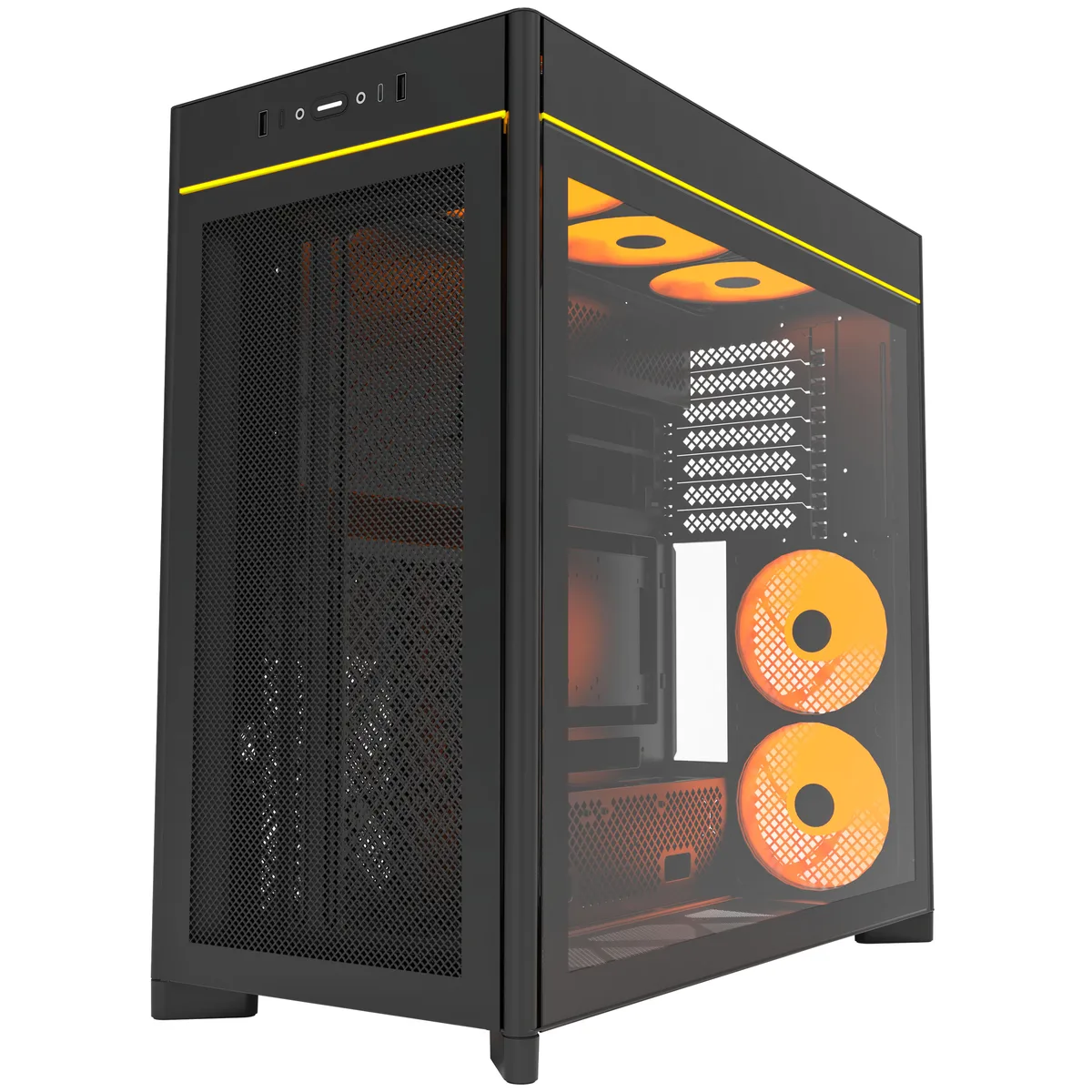 Montech HS01 PRO Reversible Layout Midi-Tower ATX ARGB Case - Black 4