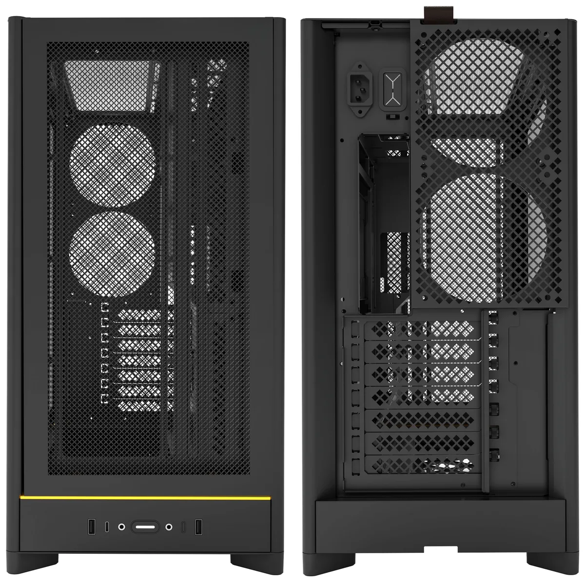 Montech HS01 PRO Reversible Layout Midi-Tower ATX ARGB Case - Black 7