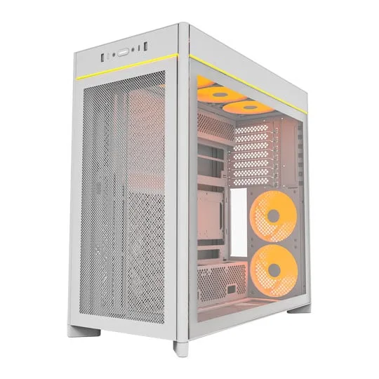 Montech HS01 PRO White Reversible Mid Tower PC Case 2
