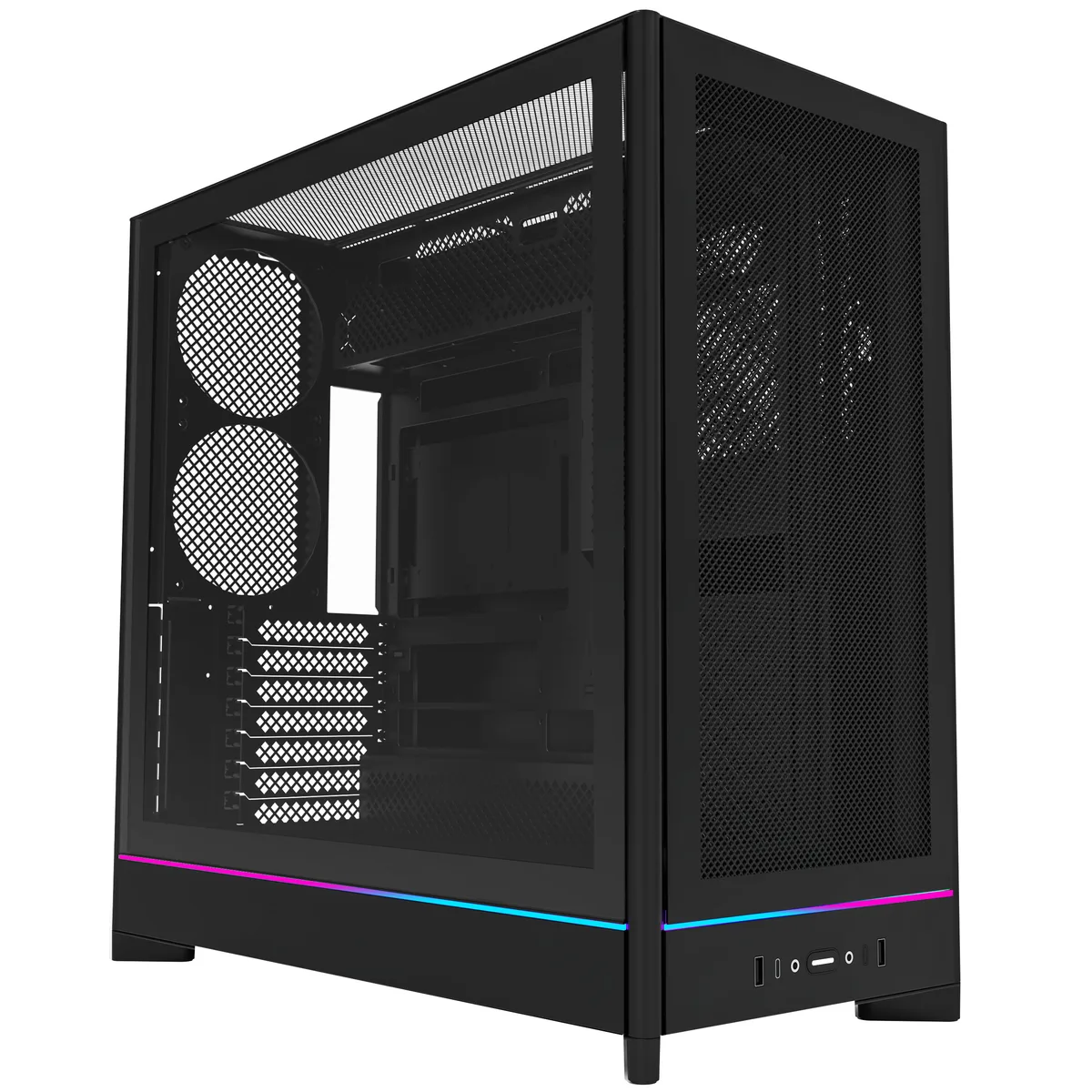 Montech HS01 Reversible Layout Midi-Tower ATX ARGB Case - Black 2