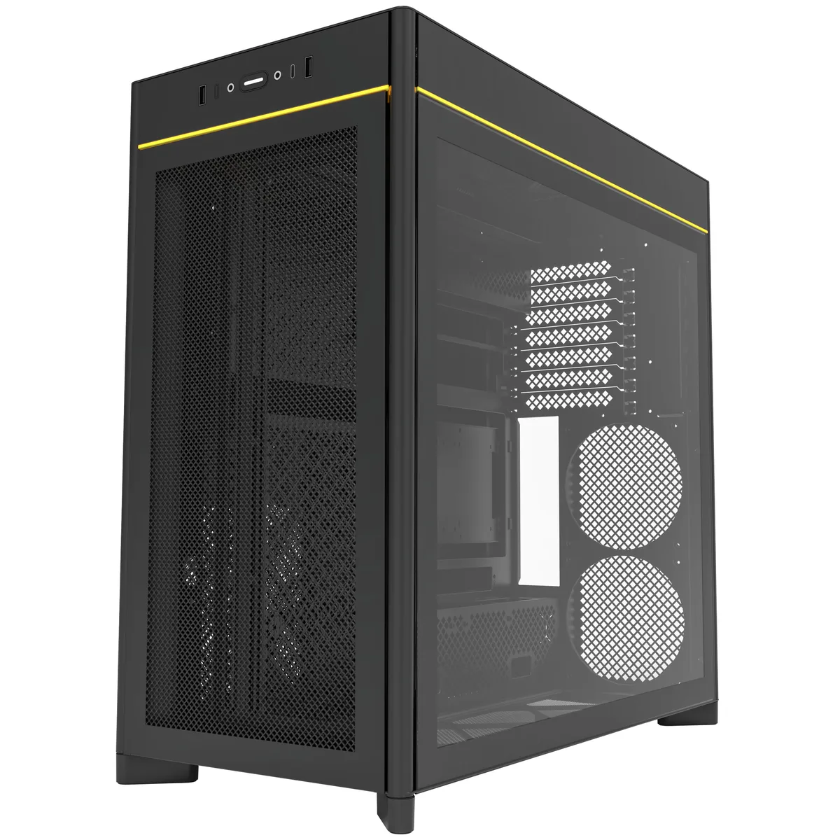 Montech HS01 Reversible Layout Midi-Tower ATX ARGB Case - Black 4