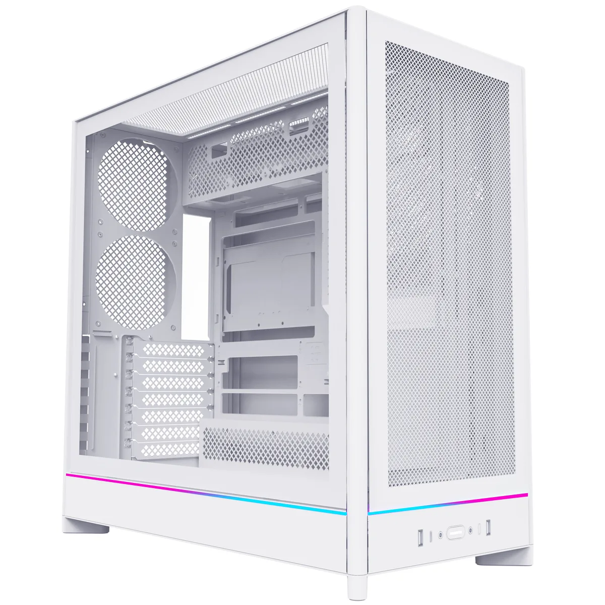Montech HS01 Reversible Layout Midi-Tower ATX ARGB Case - White 2