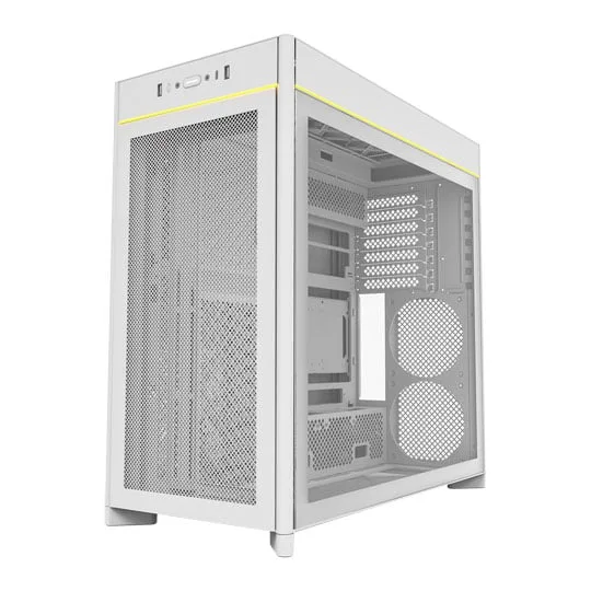 Montech HS01 White Reversible Mid Tower PC Case 2