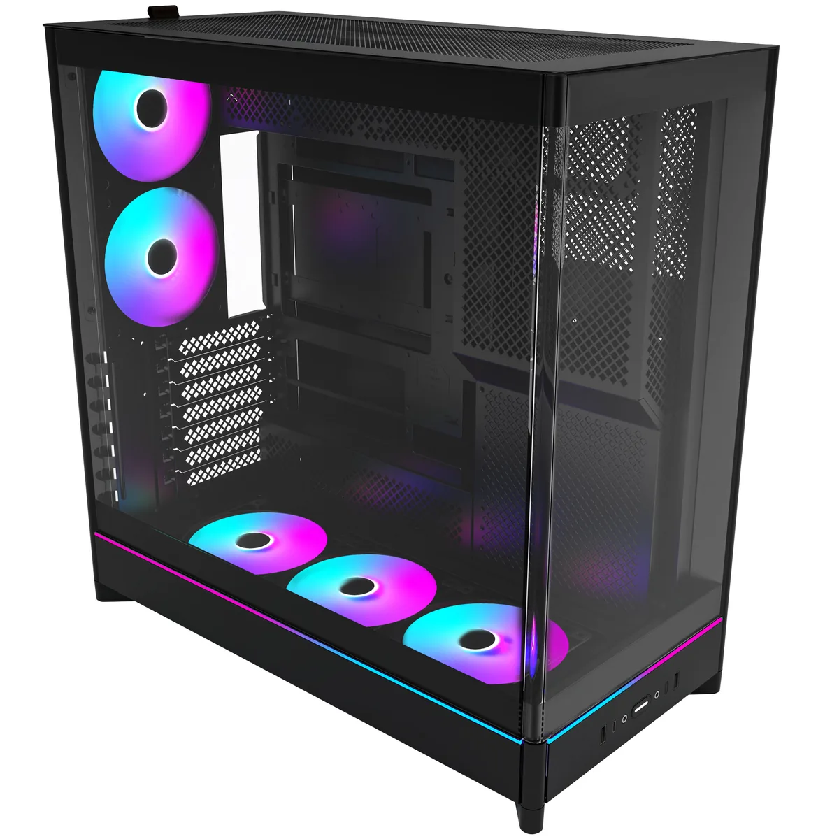 Montech HS02 PRO Reversible Layout Midi-Tower ATX ARGB Case - Black