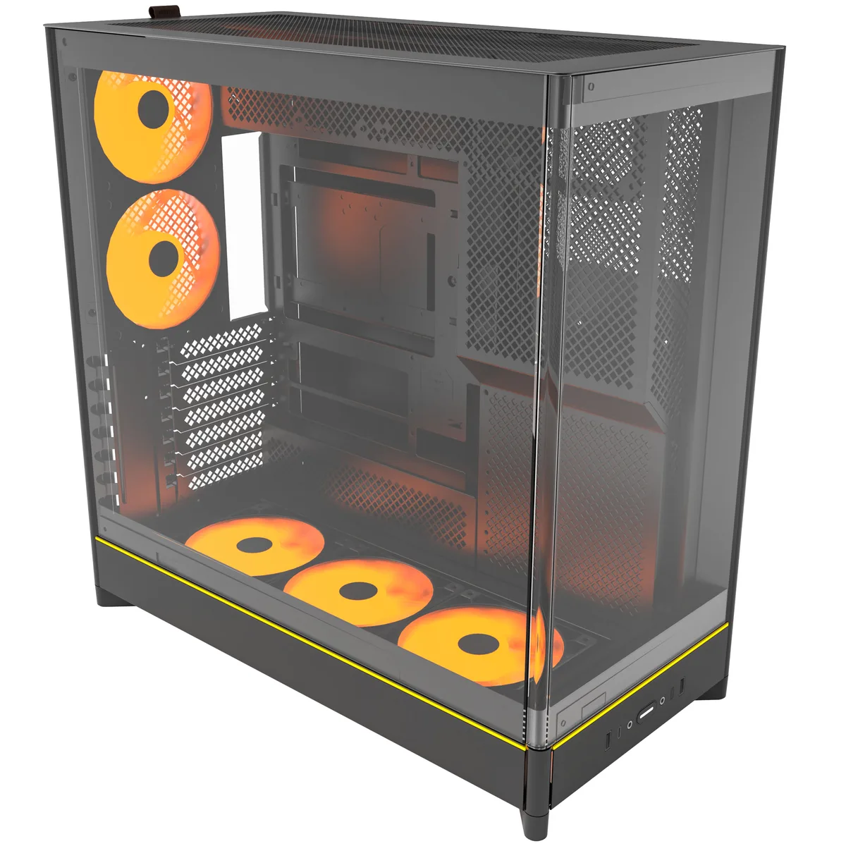 Montech HS02 PRO Reversible Layout Midi-Tower ATX ARGB Case - Black 3