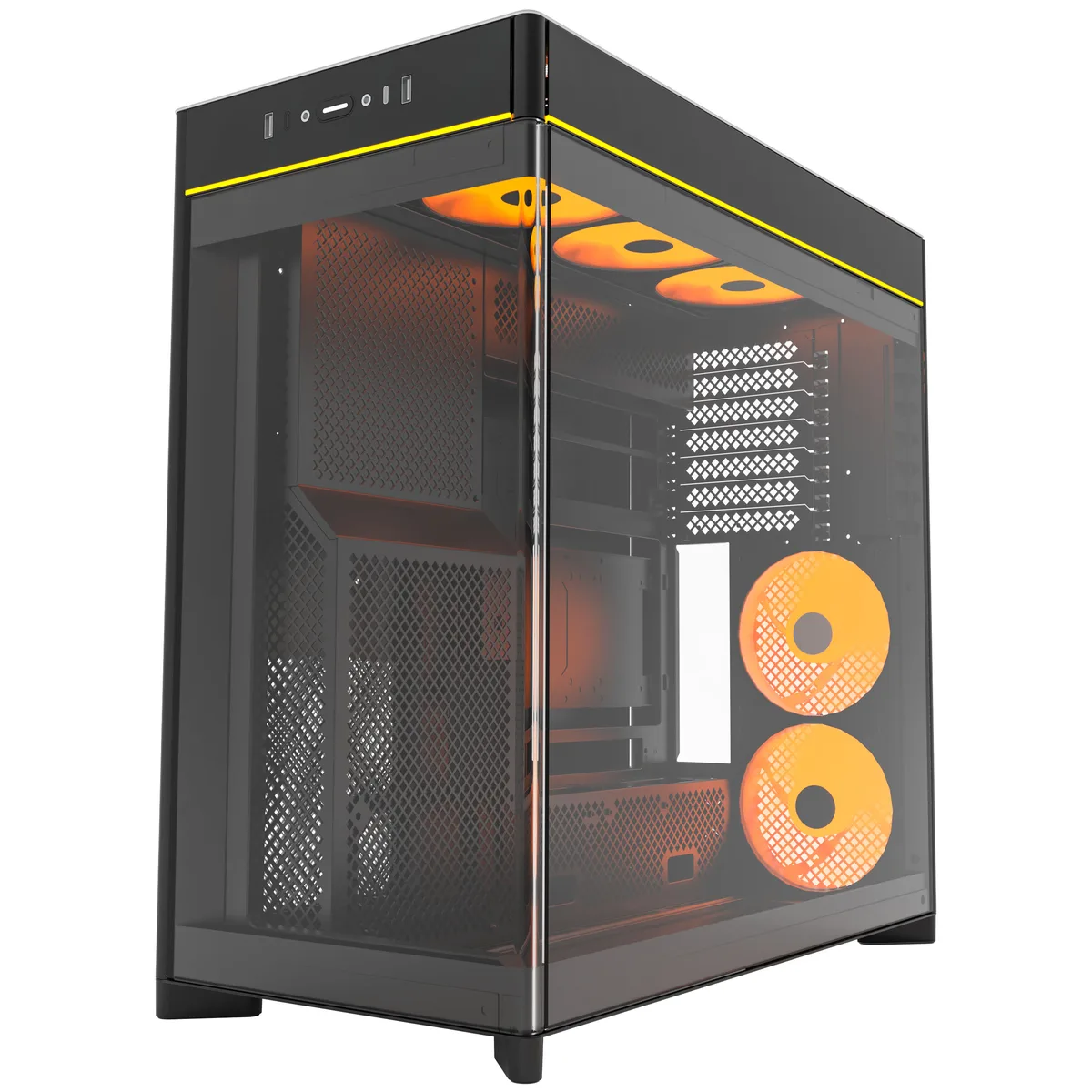 Montech HS02 PRO Reversible Layout Midi-Tower ATX ARGB Case - Black 5