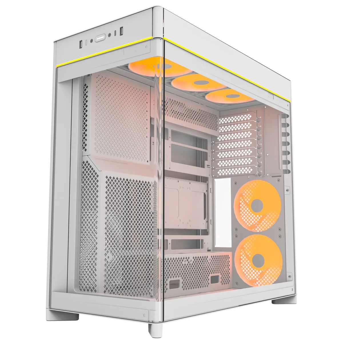 Montech HS02 PRO Reversible Layout Midi-Tower ATX ARGB Case - White 5