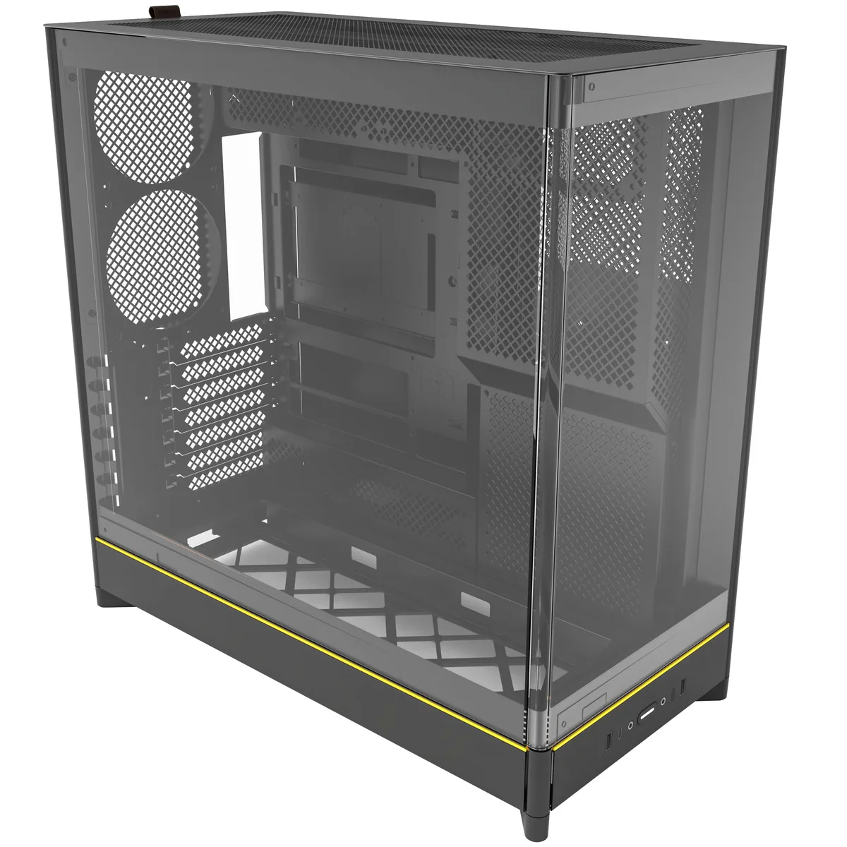 Montech HS02 Reversible Layout Midi-Tower ATX ARGB Case - Black