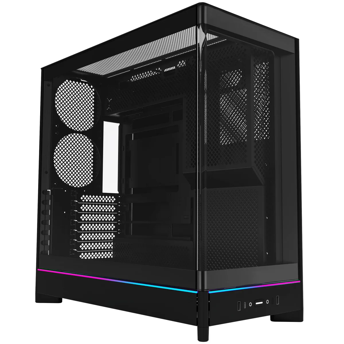 Montech HS02 Reversible Layout Midi-Tower ATX ARGB Case - Black 3
