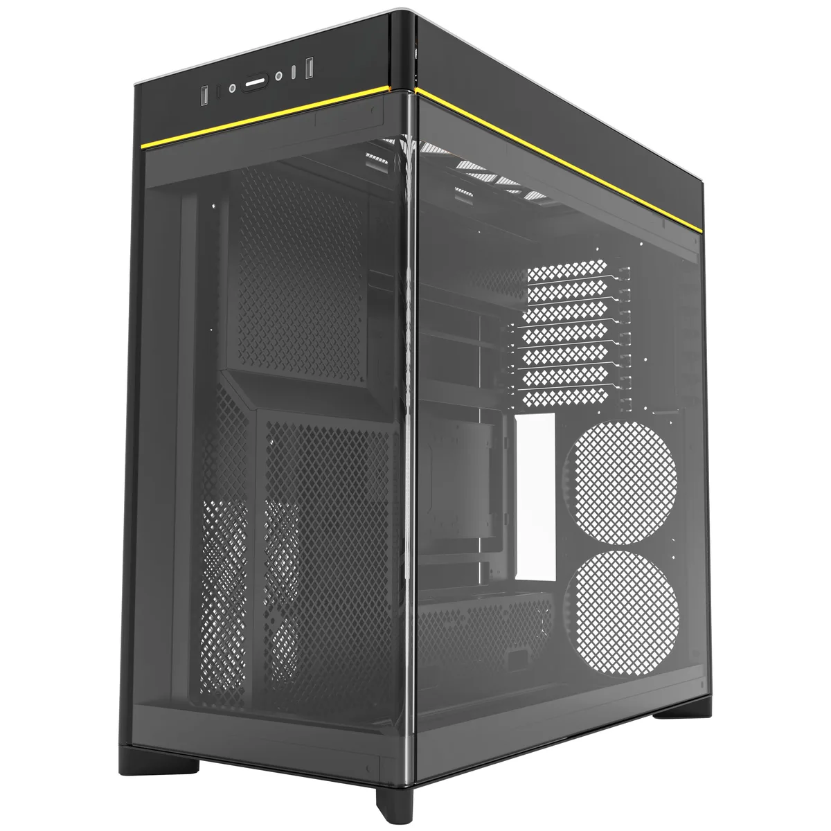 Montech HS02 Reversible Layout Midi-Tower ATX ARGB Case - Black 5