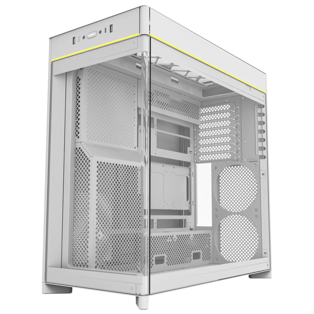 Montech HS02 Reversible Layout Midi-Tower ATX ARGB Case - White 5