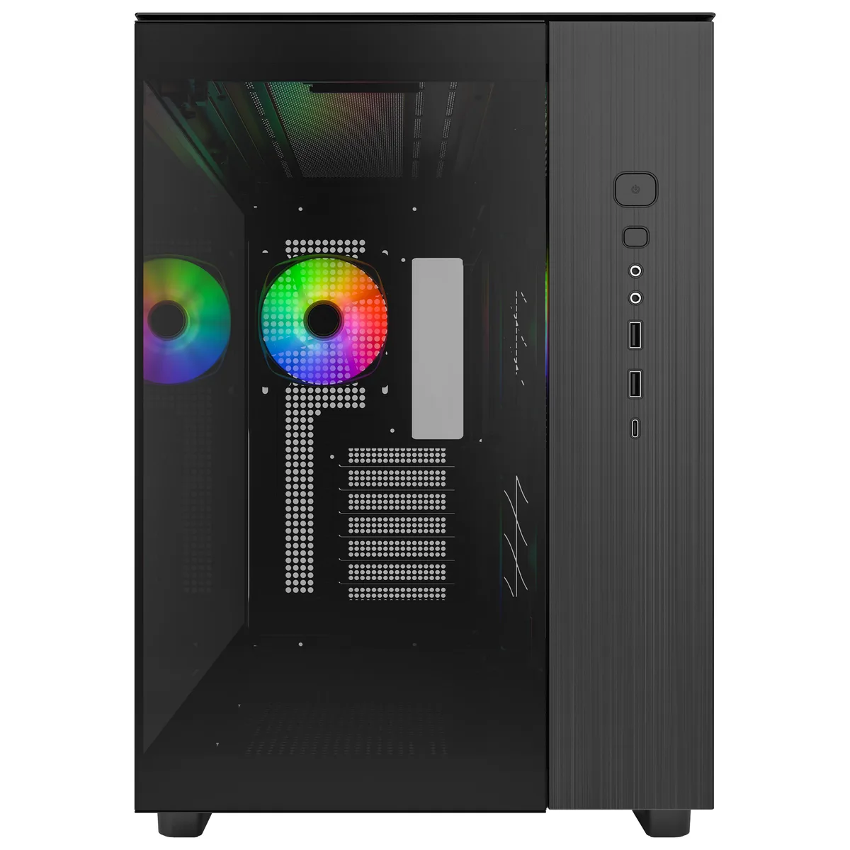 Montech KING 65 PRO Mid Tower ATX ARGB Tempered Glass Case - Black 3