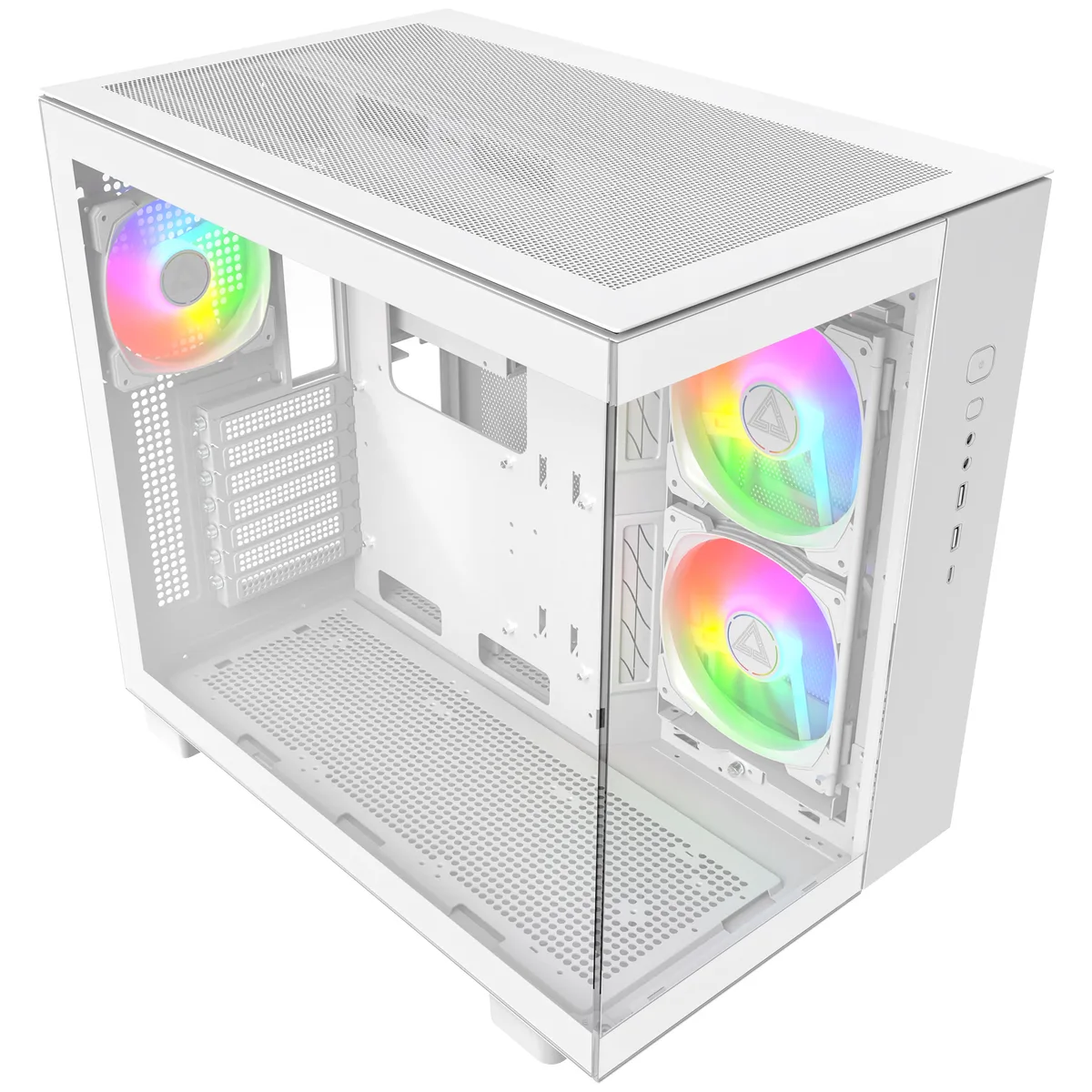 Montech KING 65 PRO Mid Tower ATX ARGB Tempered Glass Case - White