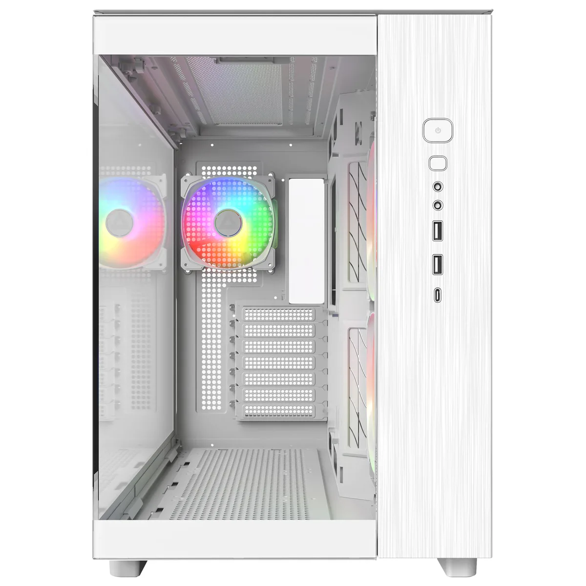 Montech KING 65 PRO Mid Tower ATX ARGB Tempered Glass Case - White 2