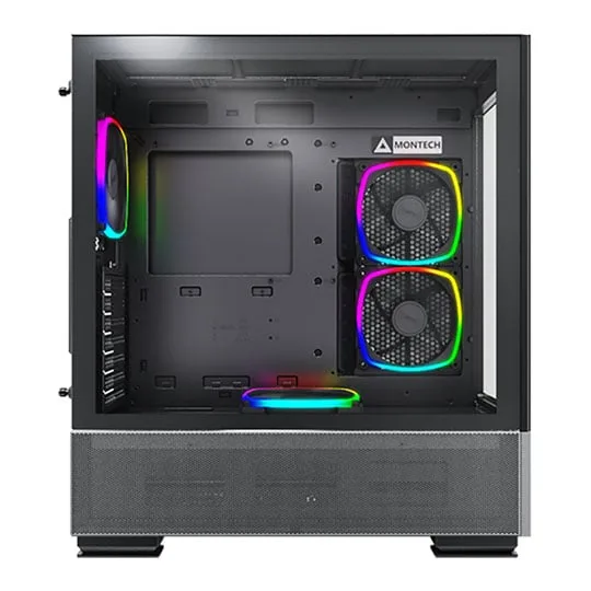 Montech SKY TWO Black Mid Tower PC Case with 4x ARGB Fans 2