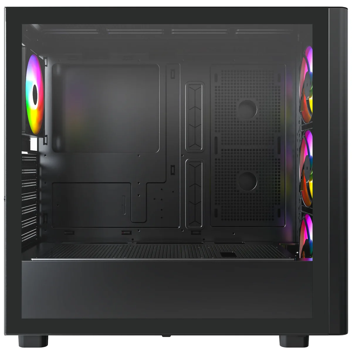 Montech XR Wood Midi-Tower ATX ARGB Case - Black 2