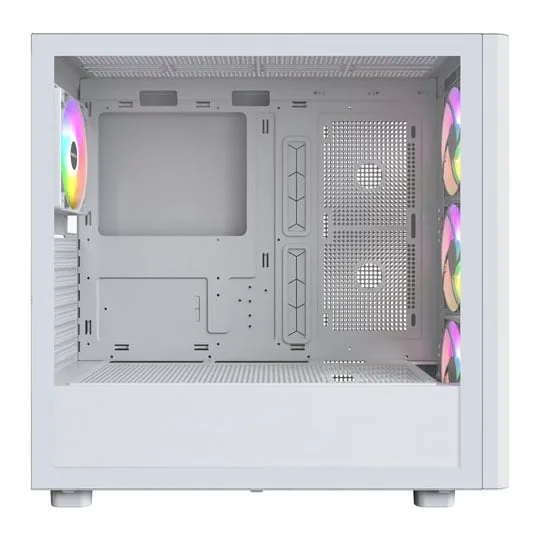 Montech XR WOOD White Mid Tower PC Case with 4x ARGB Fans 2