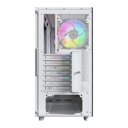 Montech XR WOOD White Mid Tower PC Case with 4x ARGB Fans 4