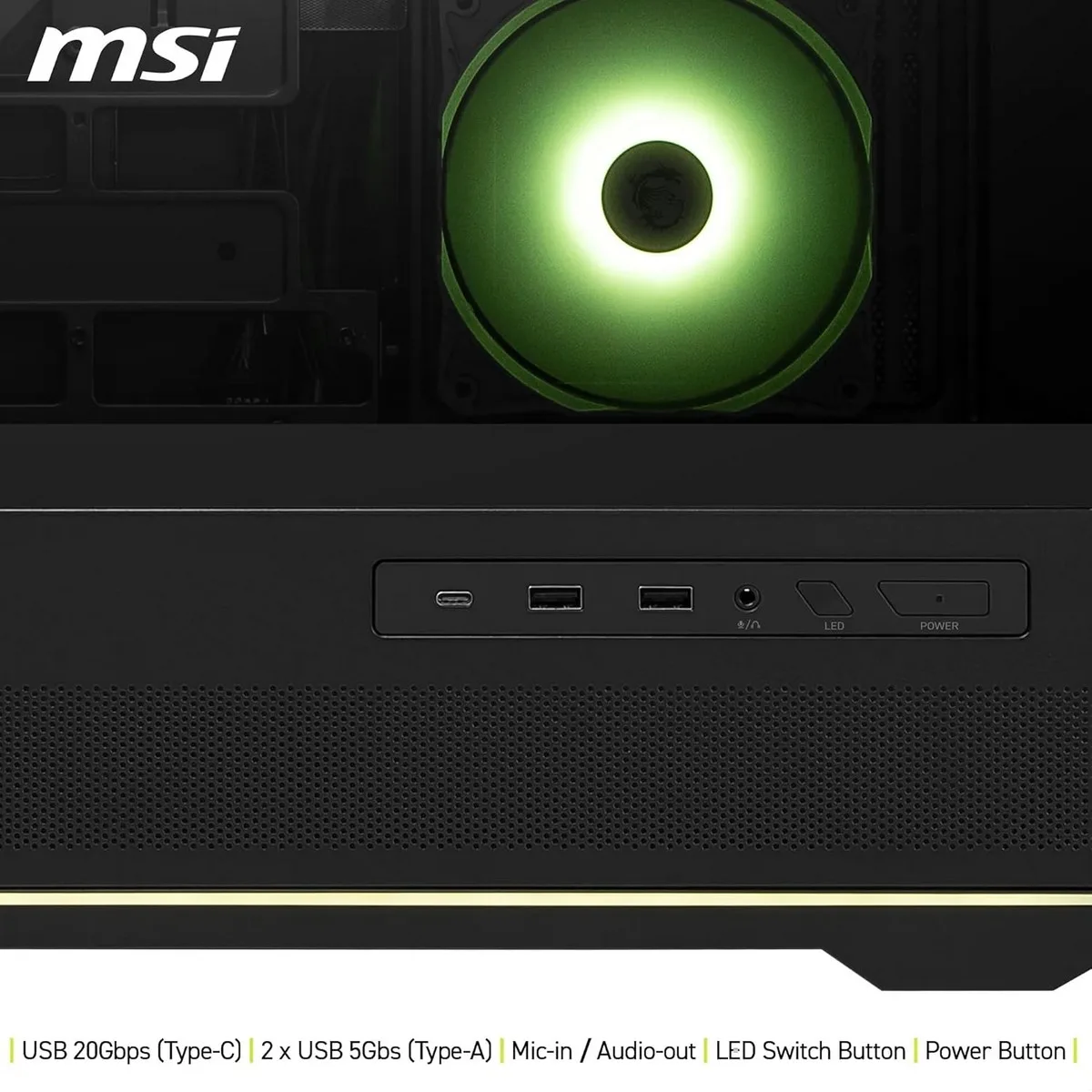 MSI MAG PANO 110R PZ ARGB Mid Tower Case - Black 7