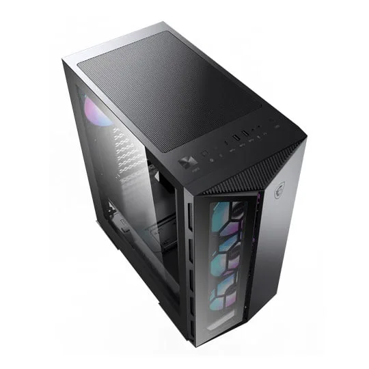 MSI MPG GUNGNIR 110R Black Mid Tower Tempered Glass PC Gaming Case (2021 Update) 3