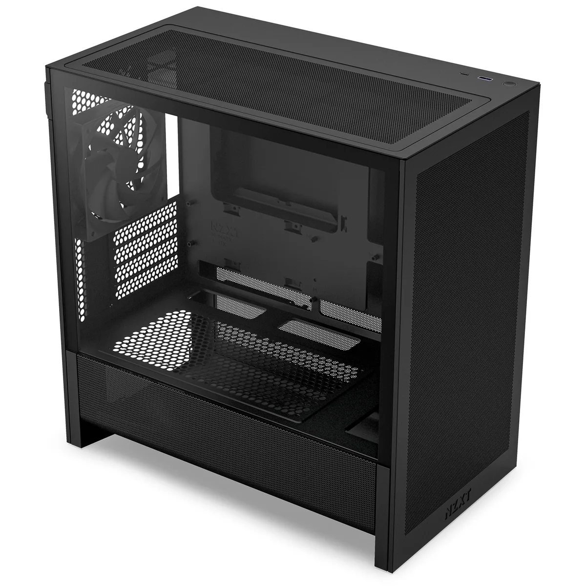 NZXT H3 Flow Micro ATX Airflow Case - Black 2