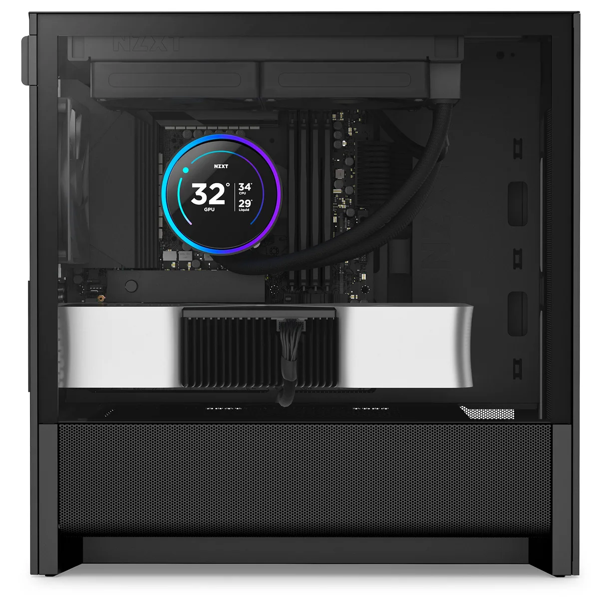 NZXT H3 Flow Micro ATX Airflow Case - Black 8