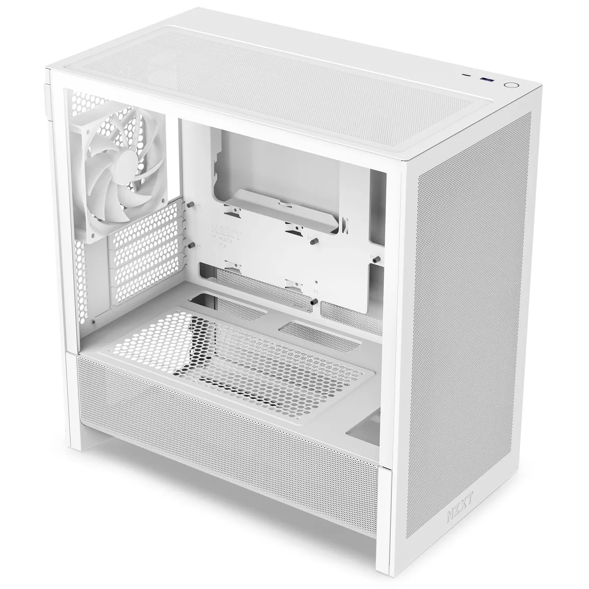NZXT H3 Flow Micro ATX Airflow Case - White 2
