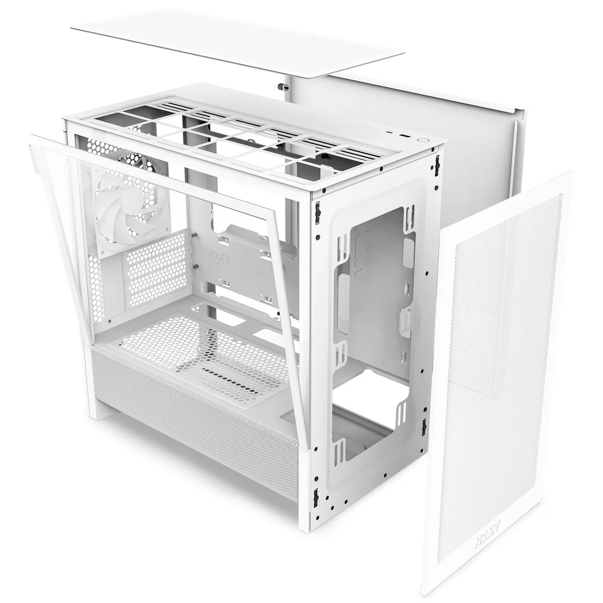 NZXT H3 Flow Micro ATX Airflow Case - White 12