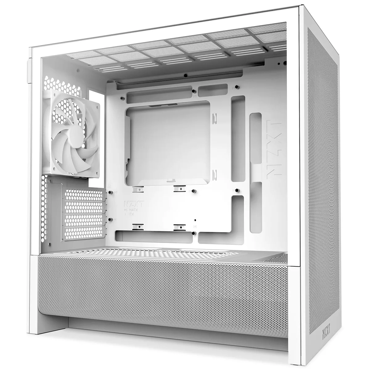 NZXT H3 Flow Micro ATX Airflow Case - White 4