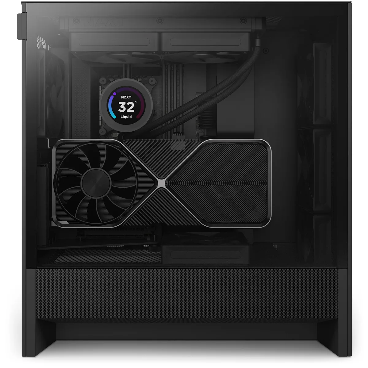 NZXT H5 Flow Matte Black Mid Tower Case 4