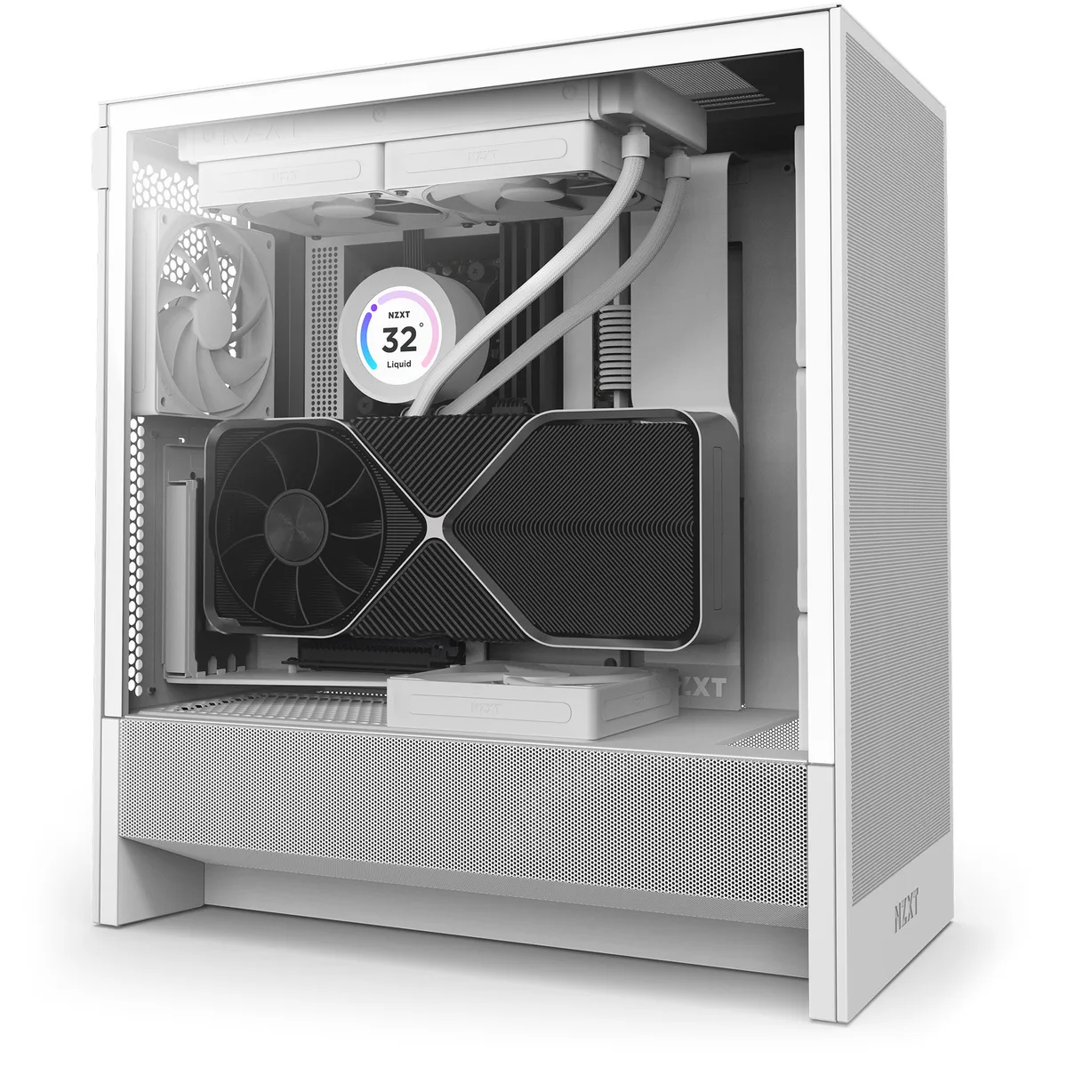 NZXT H5 Flow Matte White Mid Tower Case 2