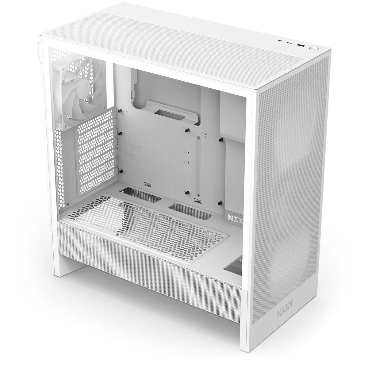 NZXT H5 Flow Matte White Mid Tower Case 6