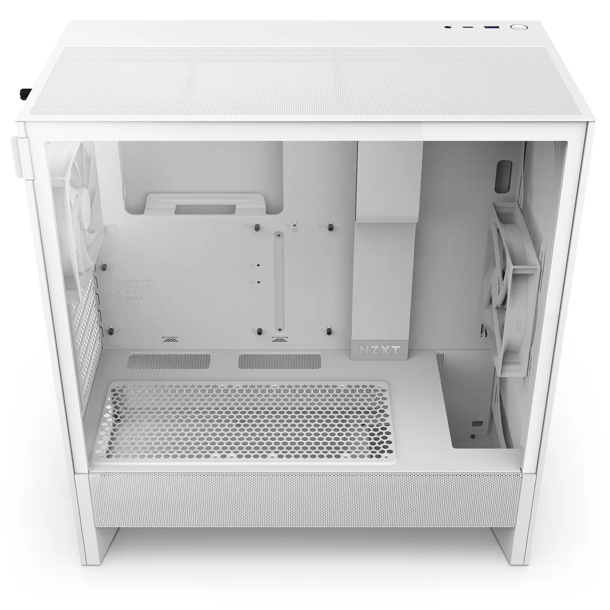 NZXT H5 Flow Matte White Mid Tower Case 7