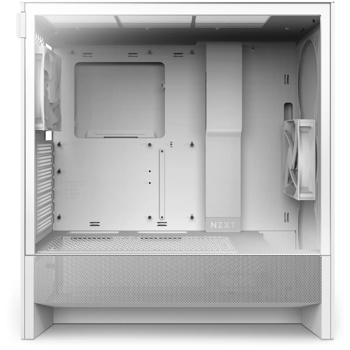 NZXT H5 Flow Matte White Mid Tower Case 10