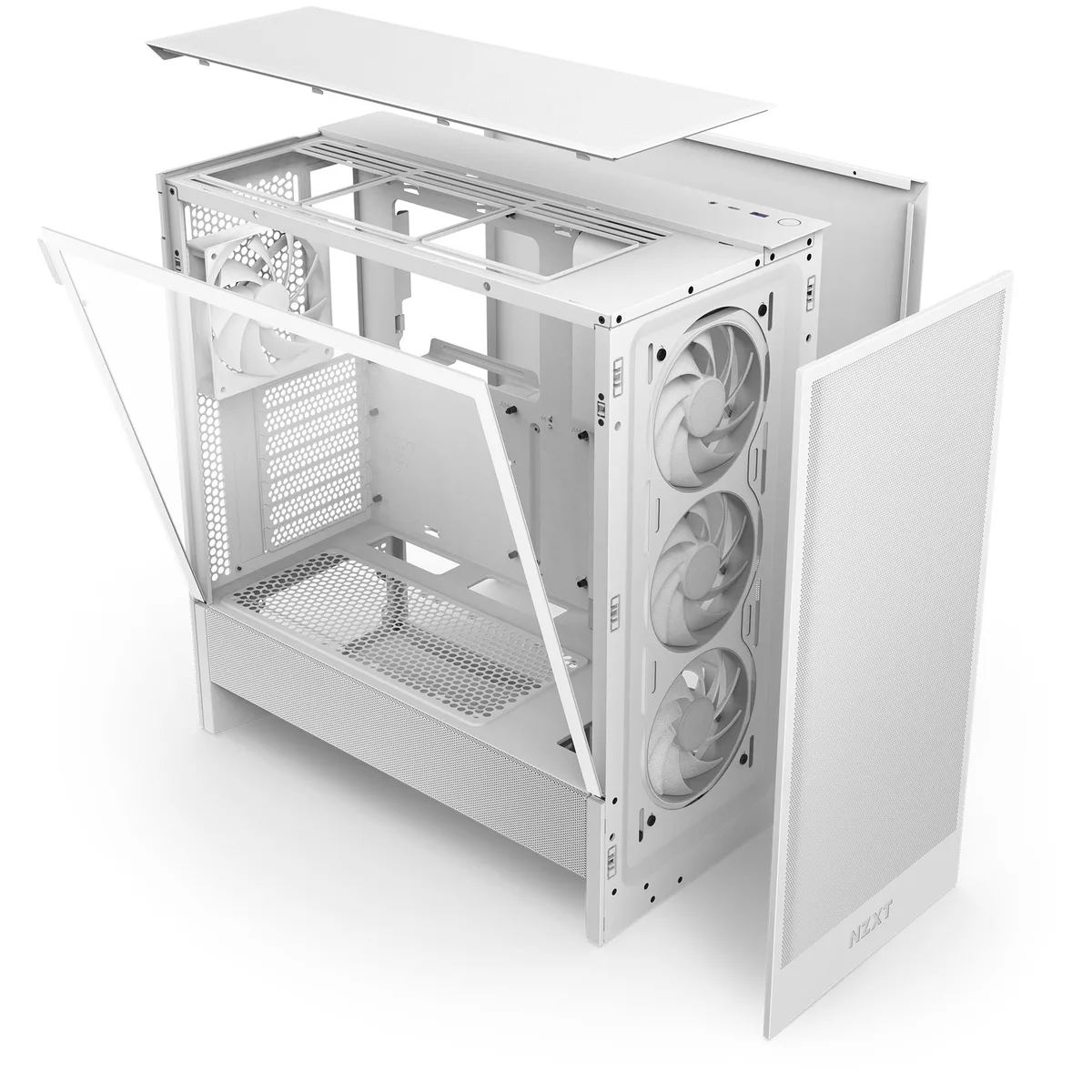 NZXT H5 Flow RGB Matte White Mid Tower Case 13