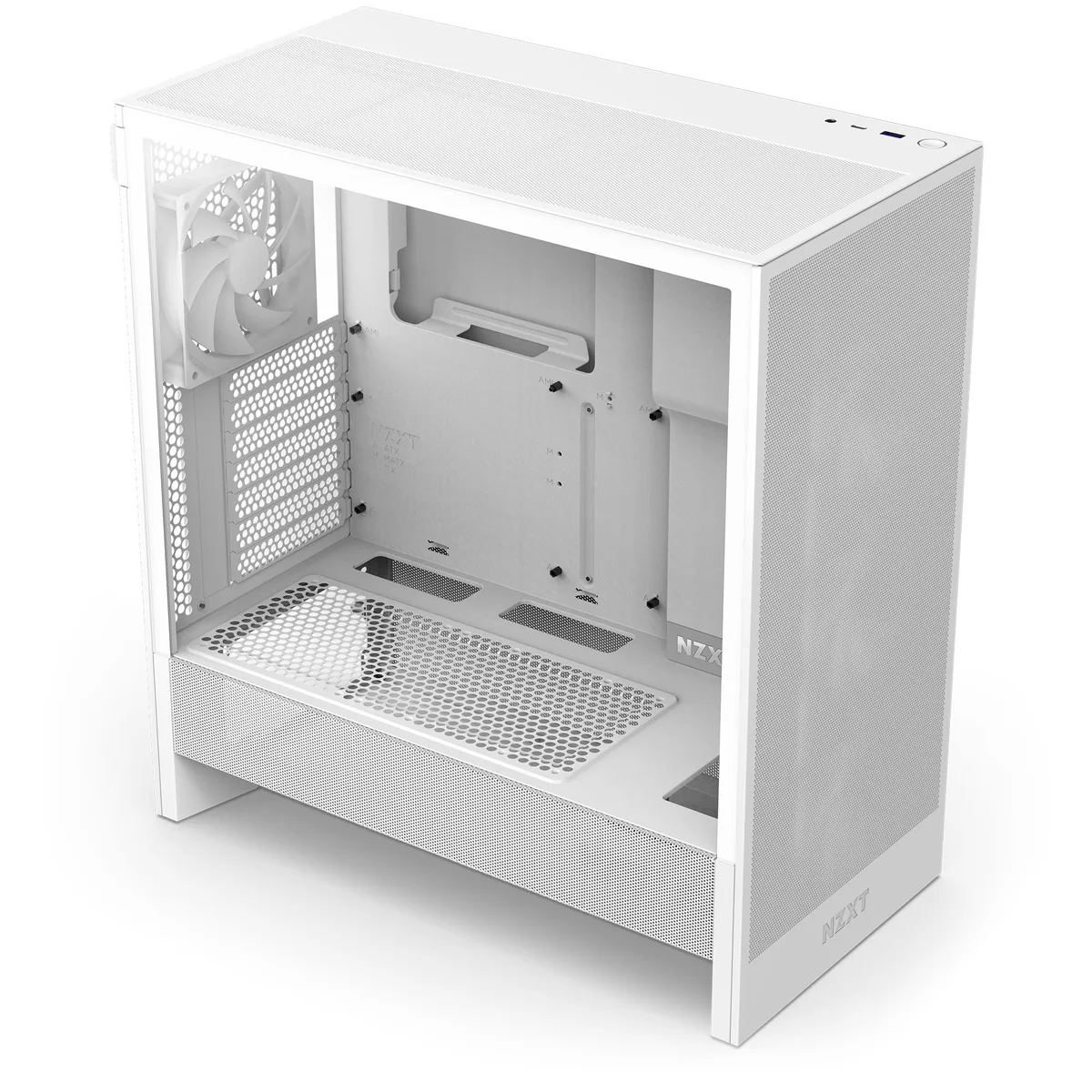 NZXT H5 Flow RGB Matte White Mid Tower Case 6