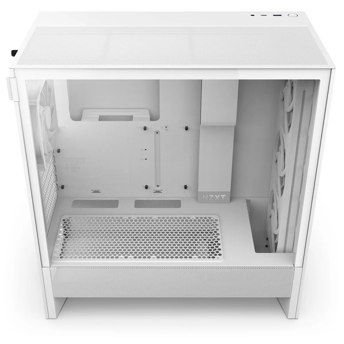 NZXT H5 Flow RGB Matte White Mid Tower Case 7