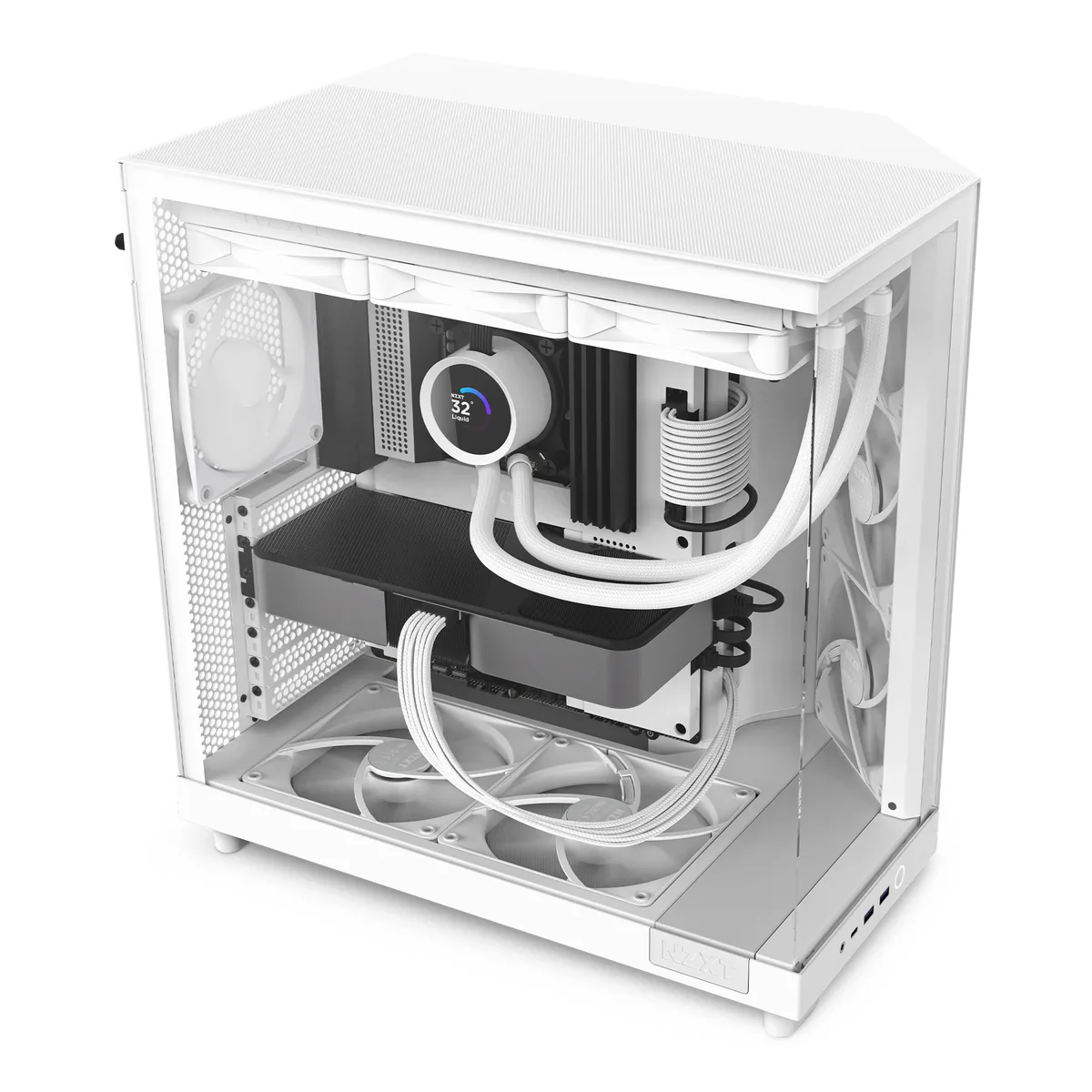 NZXT H6 Flow Mid-Tower Case - White 15