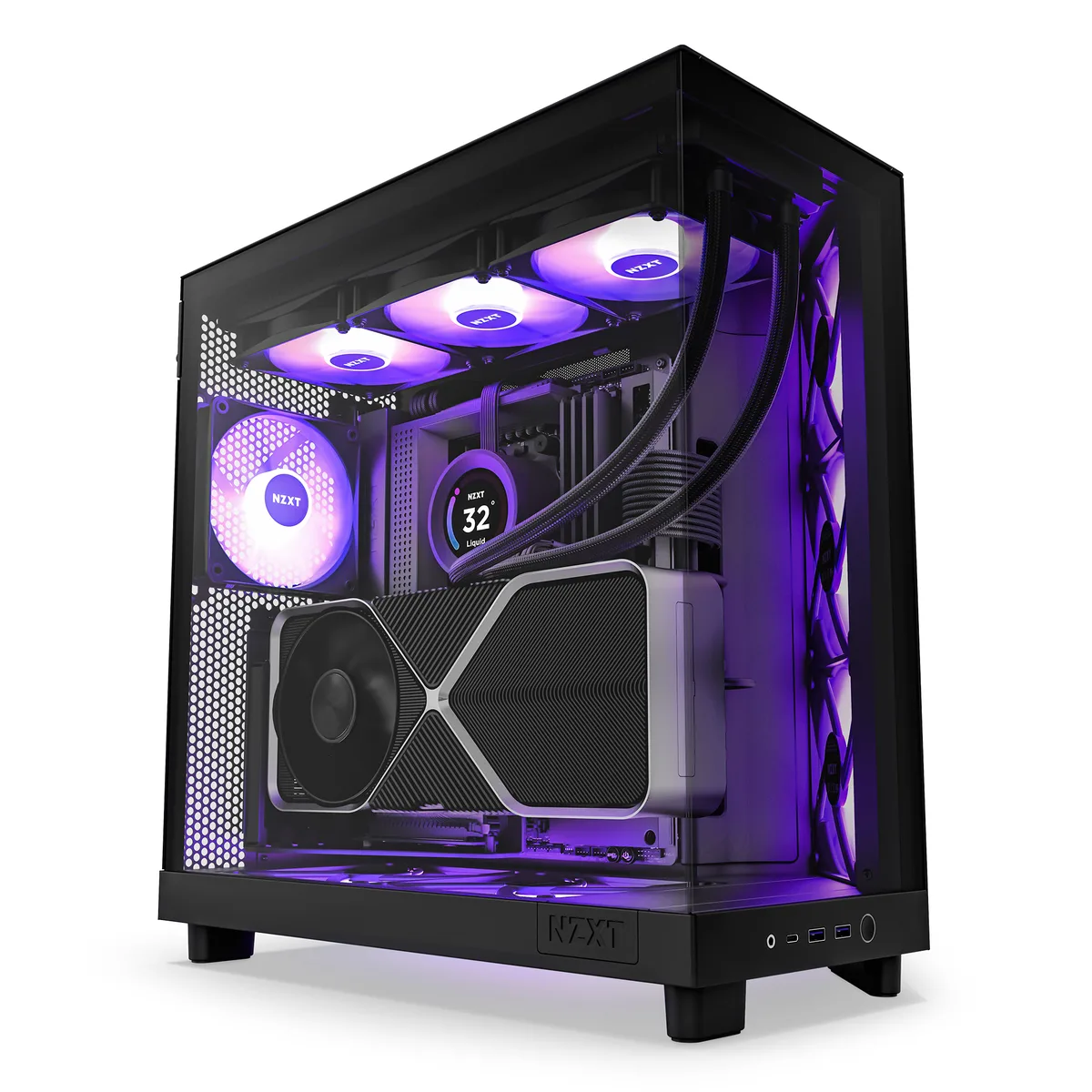 NZXT H6 Flow RGB Mid-Tower Case - Black 2
