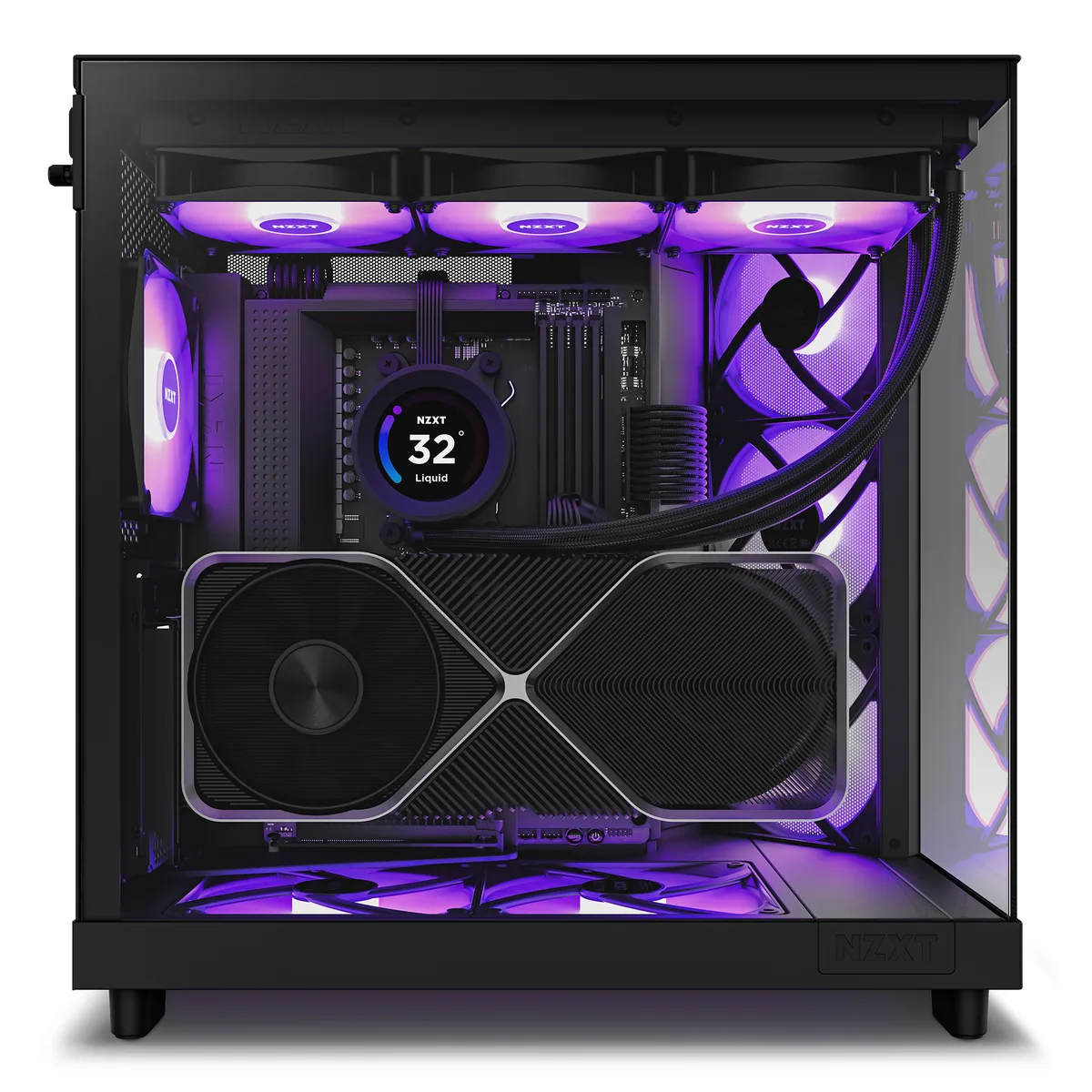 NZXT H6 Flow RGB Mid-Tower Case - Black 11