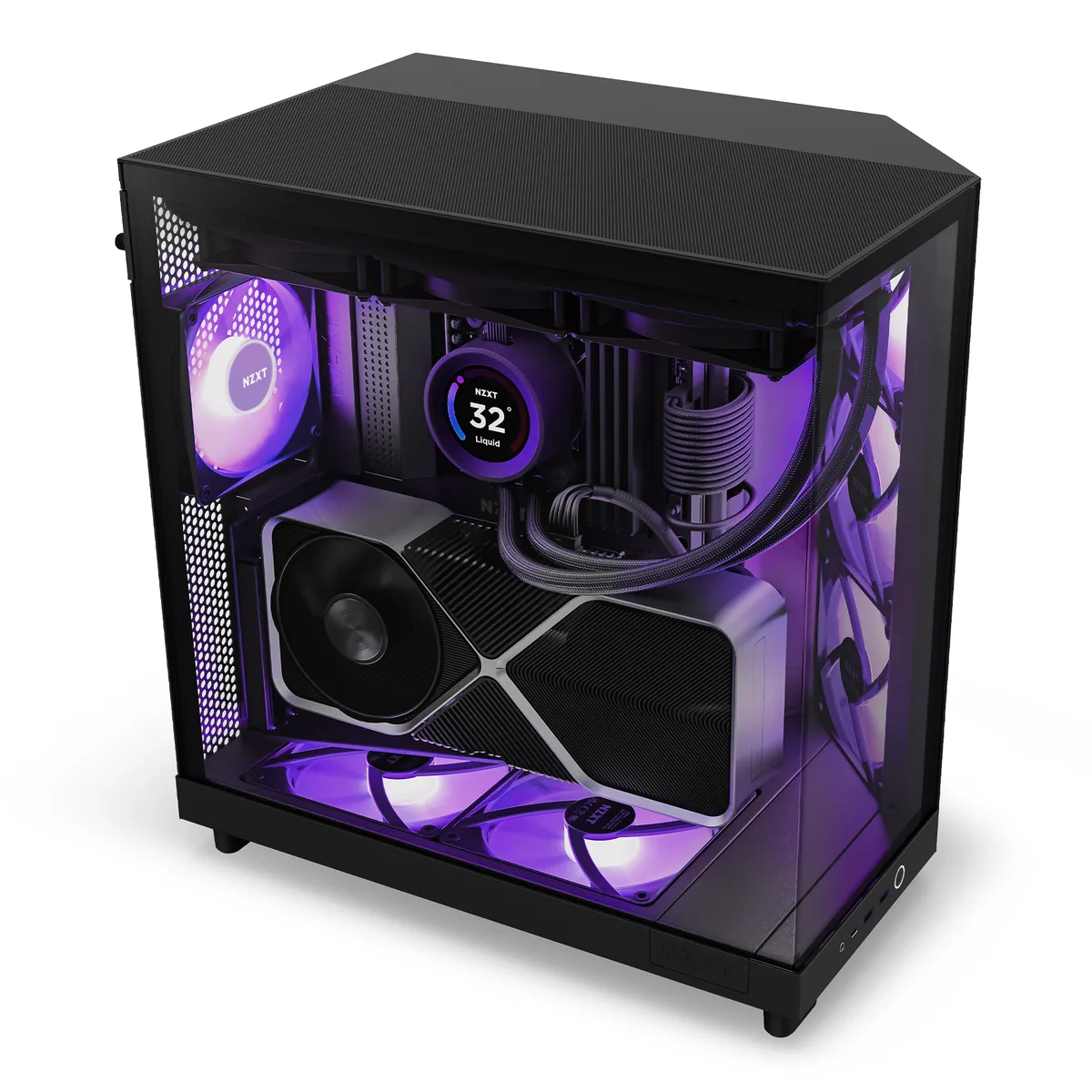 NZXT H6 Flow RGB Mid-Tower Case - Black 13